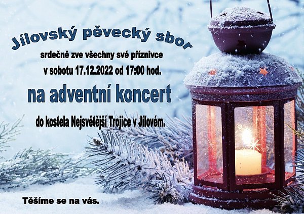 Jílovský pěvecký sbor zpívá doma 17. 12. 2022