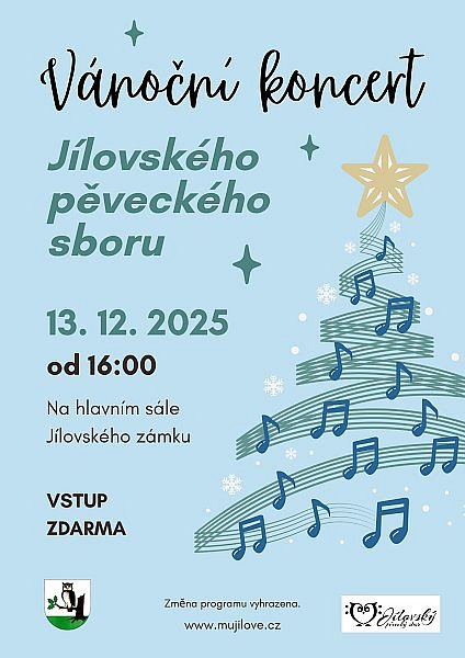 Adventní koncert  13. 12. 2025 Jílovský zámek od 16 hodin