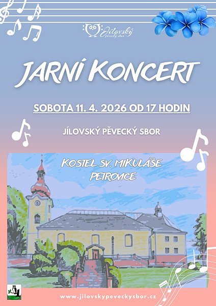 Jarní koncert -  sobota 11. 4. 2026 - kostel Petrovice