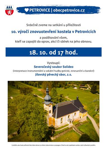 Koncert v obci Petrovice - 18. 10. 2025 od 17 hodin